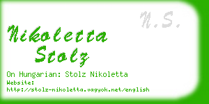 nikoletta stolz business card